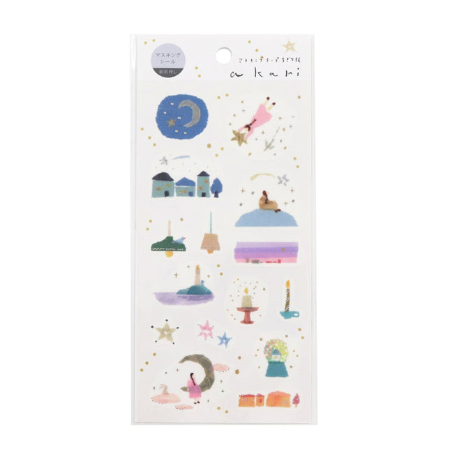 KAMIISO SANSYO SAIEN Miki Tamura Masking Sticker - Akari