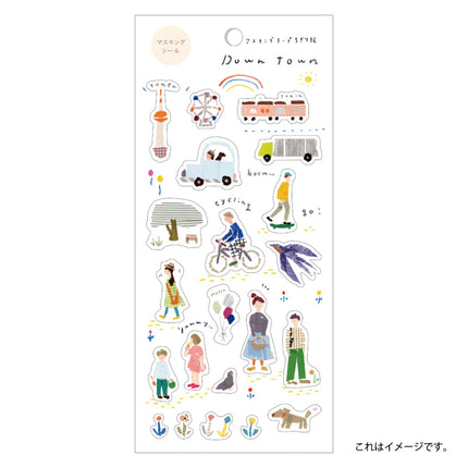 KAMIISO SANSYO SAIEN Miki Tamura Masking Sticker - Down Town