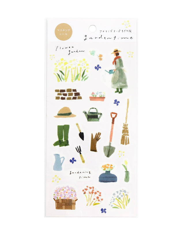 KAMIISO SANSYO SAIEN Miki Tamura Masking Sticker -Garden Time