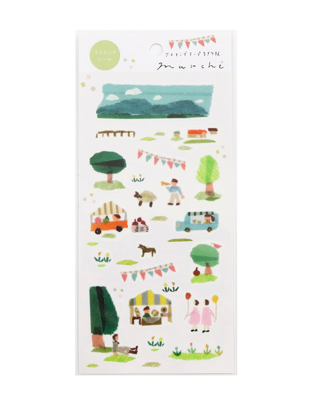 KAMIISO SANSYO SAIEN Miki Tamura Masking Sticker -  Marche