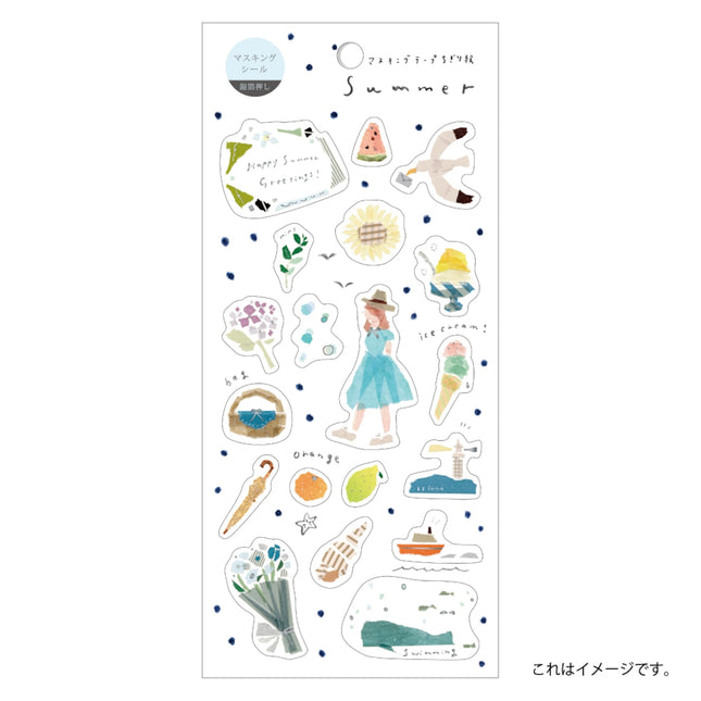KAMIISO SANSYO SAIEN Miki Tamura Masking Sticker - Summer