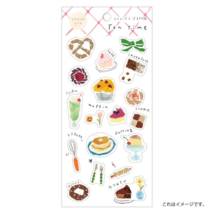 KAMIISO SANSYO SAIEN Miki Tamura Masking Sticker -  Tea Time