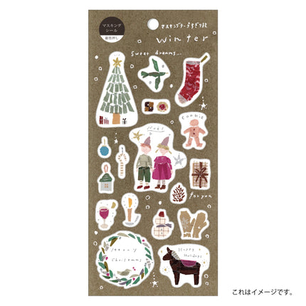 KAMIISO SANSYO SAIEN Miki Tamura Masking Sticker - Winter
