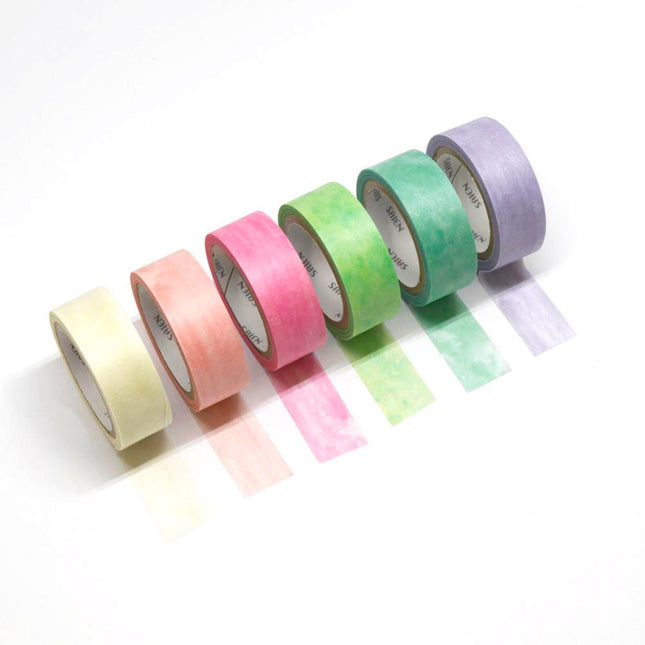 KAMIISO SANSYO SAIEN Miki Tamura Torn‑Paper Collage Masking Tape Set Fuwari
