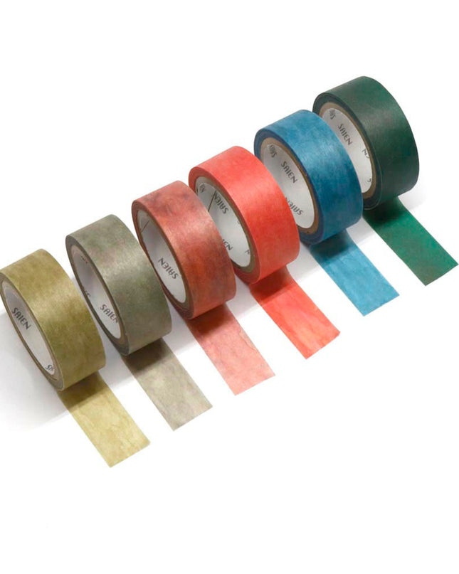 KAMIISO SANSYO SAIEN Miki Tamura Torn‑Paper Collage Masking Tape Set Life