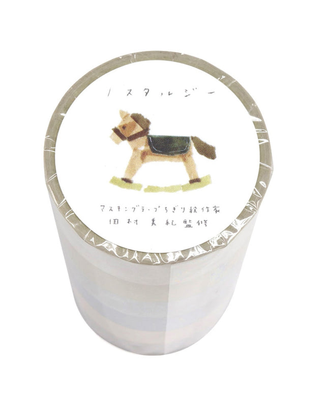 KAMIISO SANSYO SAIEN Miki Tamura Torn‑Paper Collage Masking Tape Set Life Nostalgia