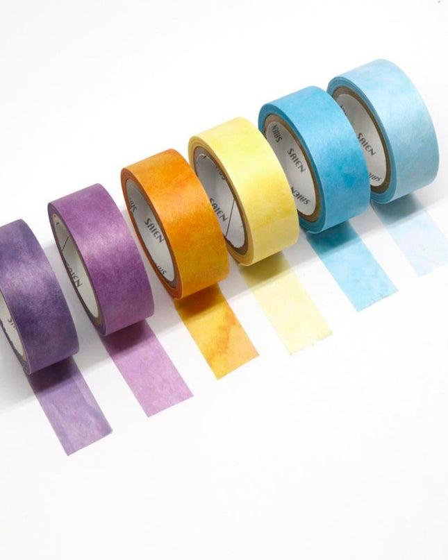 KAMIISO SANSYO SAIEN Miki Tamura Torn‑Paper Collage Masking Tape Set Sky