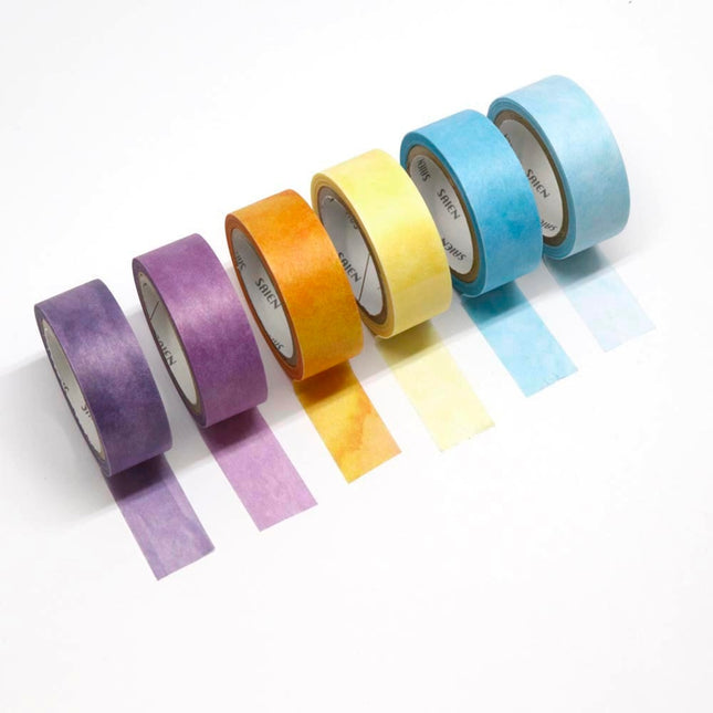 KAMIISO SANSYO SAIEN Miki Tamura Torn‑Paper Collage Masking Tape Set Sky
