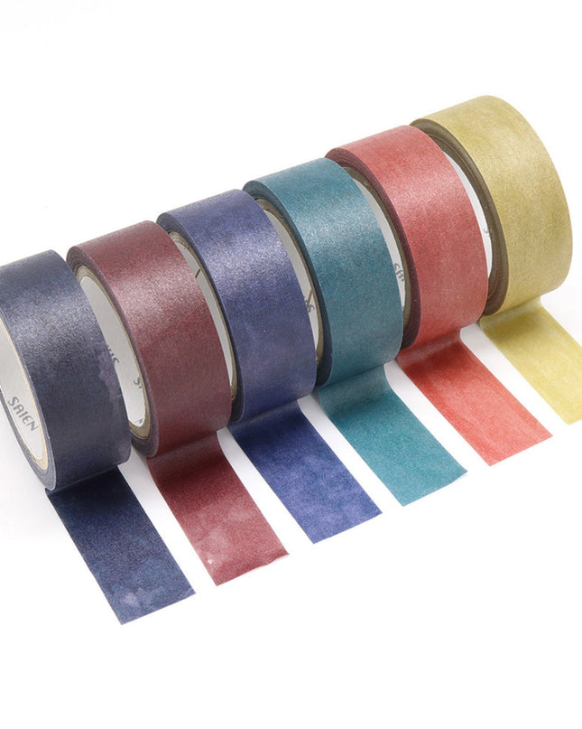 KAMIISO SANSYO SAIEN Miki Tamura Torn‑Paper Collage Masking Tape Set Life Trip