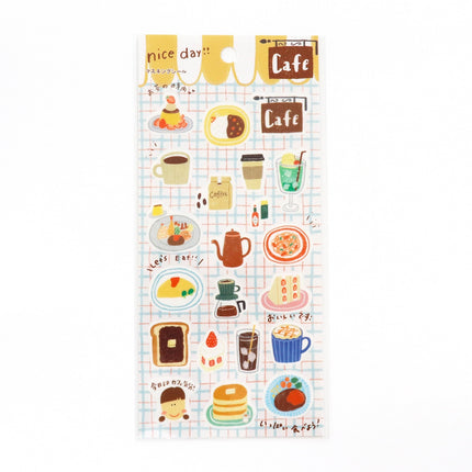 KAMIISO SANSYO SAIEN x Tomatomayu Masking Stickers - Nice Day!!! Cafe