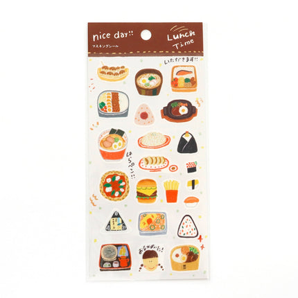 KAMIISO SANSYO SAIEN x Tomatomayu Masking Stickers - Nice Day!!! Lunch Time