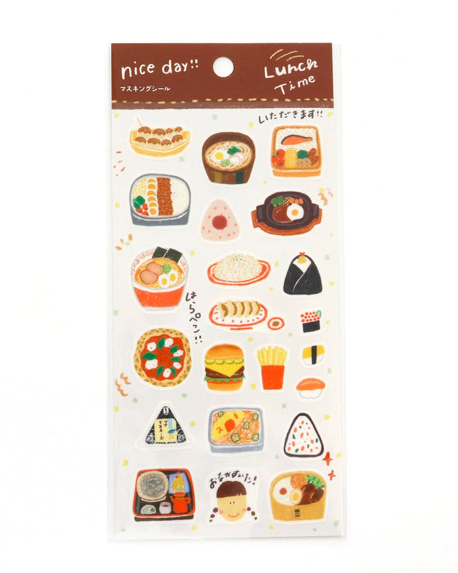 KAMIISO SANSYO SAIEN x Tomatomayu Masking Stickers - Nice Day!!! Lunch Time