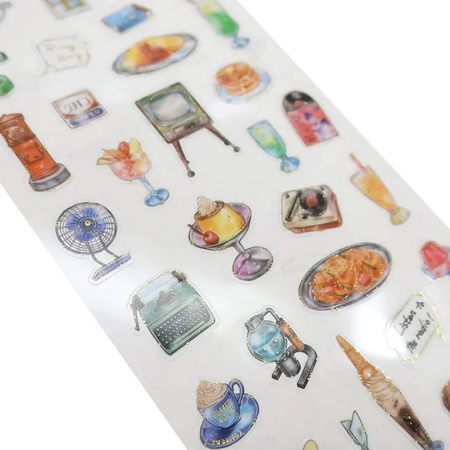 KAMIO JAPAN Gold Foil Clear Sticker Sheet - OSAMPO