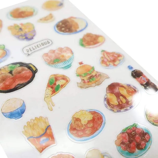 KAMIO JAPAN Gold Foil Clear Sticker Sheet - OSAMPO