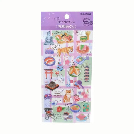 KAMIO JAPAN Gold Foil Clear Sticker Sheet - OSAMPO