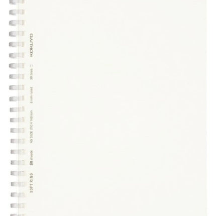 KOKUYO Soft Ring Clear Notebook A5 – 6mm Ruled (80 Sheets)