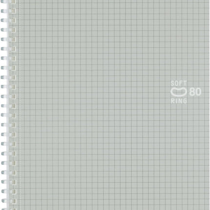 KOKUYO Soft Ring Colorful Notebook B5 – Silver (5mm Grid, 80 Sheets)