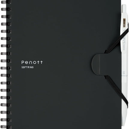 KOKUYO Soft Ring Penott Notebook A5 – 5mm Grid (70 Sheets) black