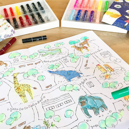 KOKUYO Coloring Book - Go Beyond the Lines examples