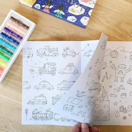 KOKUYO Coloring Book - Go Beyond the Lines examples