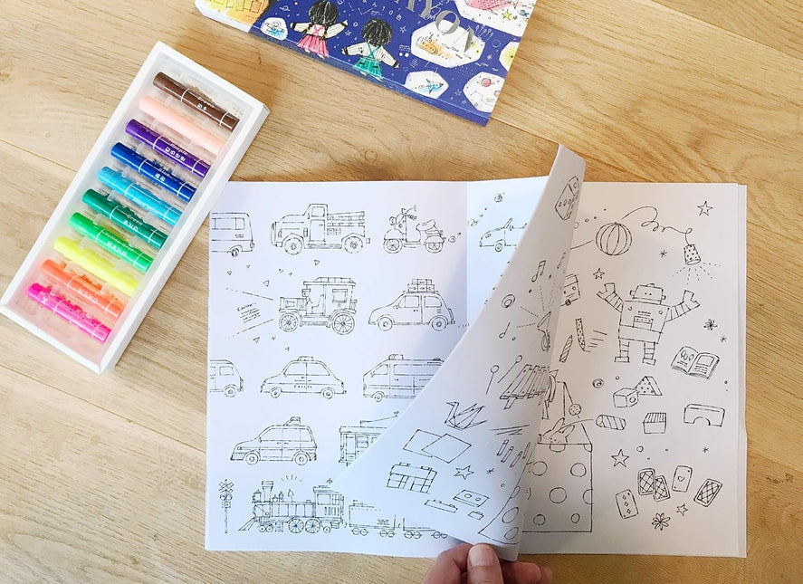 KOKUYO Coloring Book - Go Beyond the Lines examples