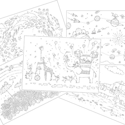 KOKUYO Coloring Book - Go Beyond the Lines examples