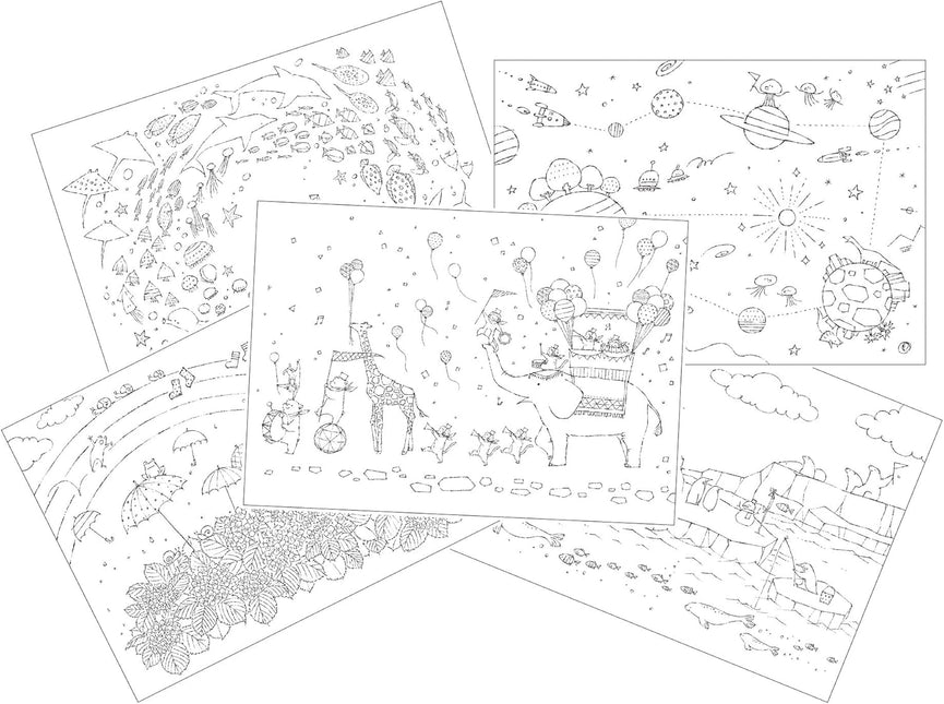 KOKUYO Coloring Book - Go Beyond the Lines examples