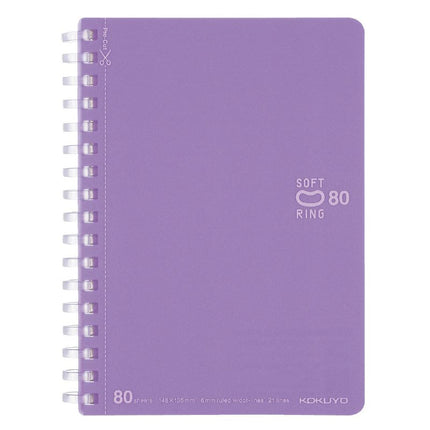 KOKUYO Soft Ring Colorful Notebook A6 – Dot 6mm Ruled (80 Sheets)