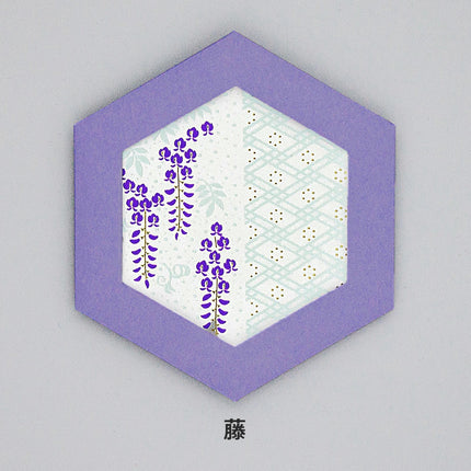 ROKKAKU Hexagon Card Yamato Nadeshiko Wisteria