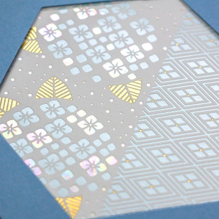 ROKKAKU Hexagon Card Yamato Nadeshiko Hydrangea Up