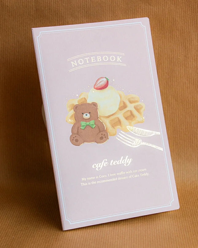 ROKKAKU x cafe teddy Slim Notebook A5 Waffle
