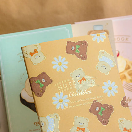 ROKKAKU x cafe teddy Slim Notebook A5 close up