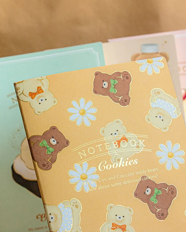 ROKKAKU x cafe teddy Slim Notebook A5 close up