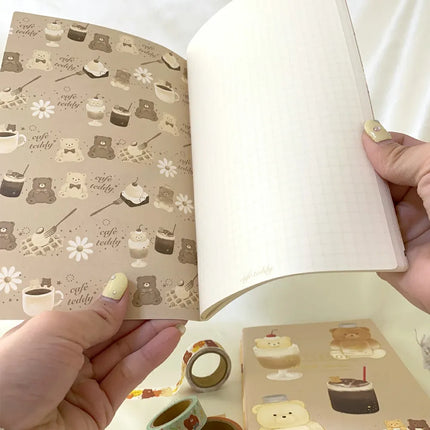 ROKKAKU x cafe teddy Slim Notebook A5 inside