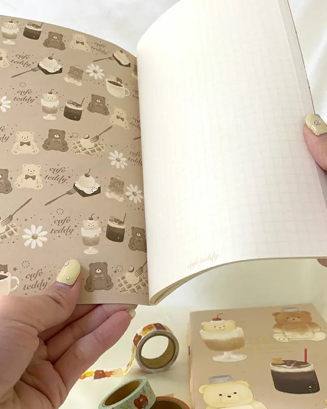 ROKKAKU x cafe teddy Slim Notebook A5 inside