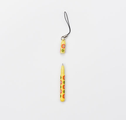 ZENPOP Good Luck Ball Pen Strap yellow cap off
