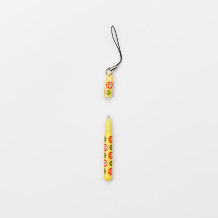 ZENPOP Good Luck Ball Pen Strap yellow cap off