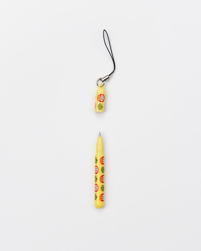 ZENPOP Good Luck Ball Pen Strap yellow cap off
