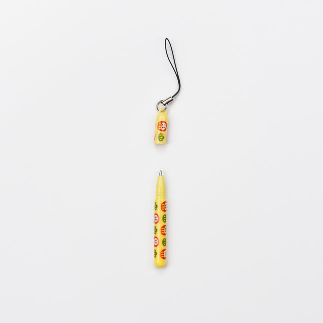 ZENPOP Good Luck Ball Pen Strap yellow cap off