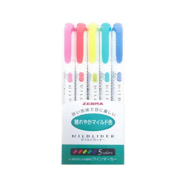 ZEBRA Mildliner Bright 5 Colors Set (WKT7-5C-HC-N)