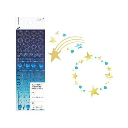 MIDORI Techo Planner Sticker - Starry Sky