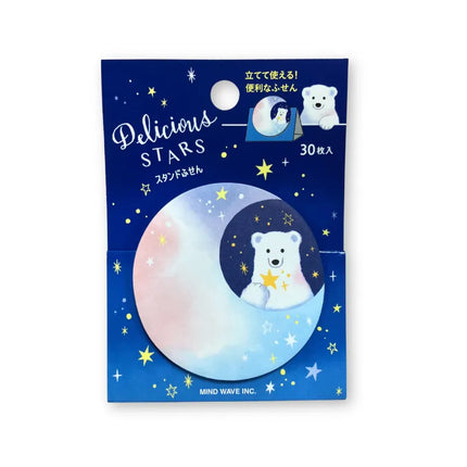MIND WAVE Stand Sticky Notes - Delicious Stars Polar Bear
