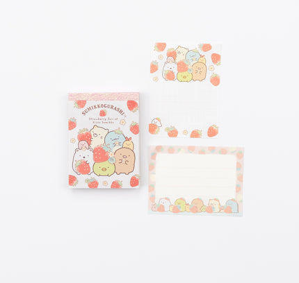 SAN-X Sumikkogurashi Memo Strawberry details