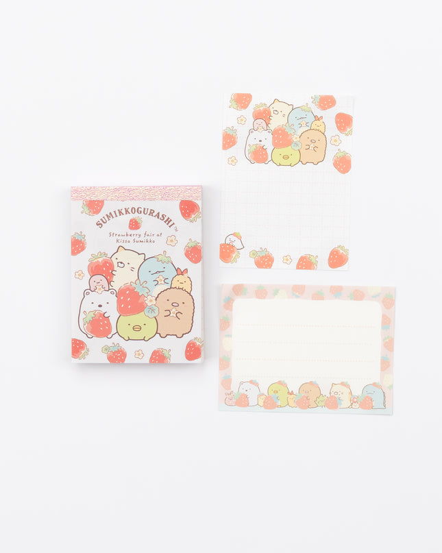 SAN-X Sumikkogurashi Memo Strawberry details