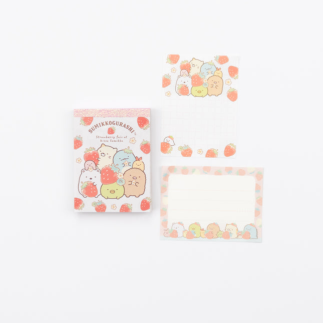 SAN-X Sumikkogurashi Memo Strawberry details