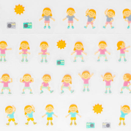 RYURYU Joyful Sticker (Yoga/Stretch/Dance) - ZenPop Japan Stationery Store