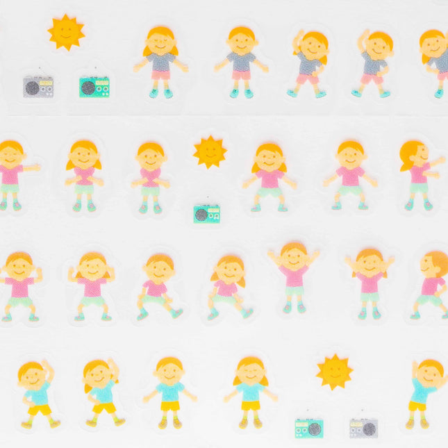 RYURYU Joyful Sticker (Yoga/Stretch/Dance) - ZenPop Japan Stationery Store