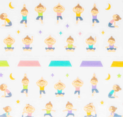 RYURYU Joyful Sticker (Yoga/Stretch/Dance) - ZenPop Japan Stationery Store