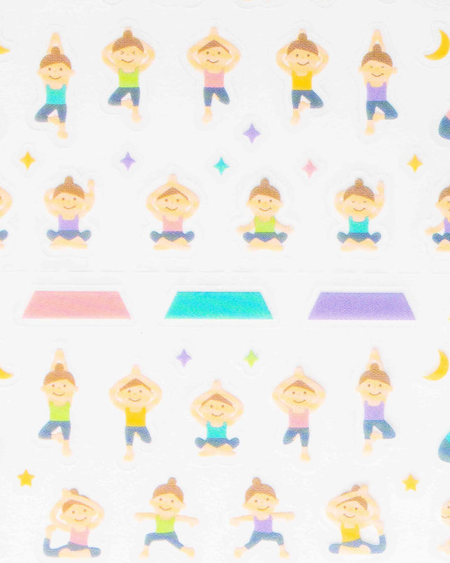 RYURYU Joyful Sticker (Yoga/Stretch/Dance) - ZenPop Japan Stationery Store