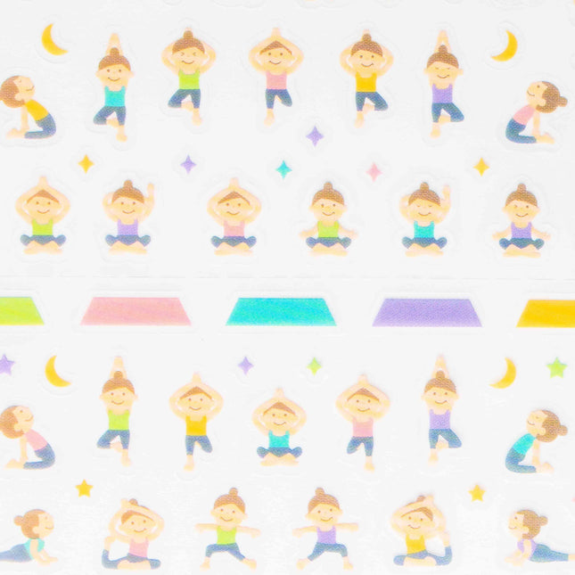 RYURYU Joyful Sticker (Yoga/Stretch/Dance) - ZenPop Japan Stationery Store